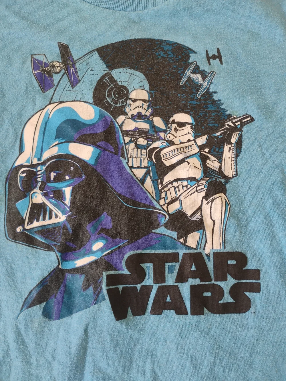 Star Wars Boys' Teal Graphic Tee with Darth Vader